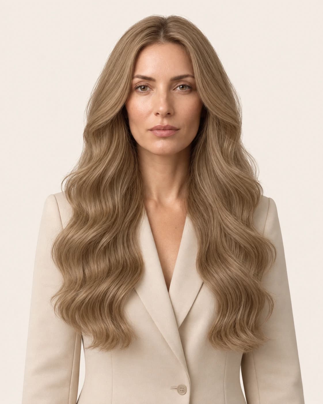 Dani Steel™ shade 8 shown on long hair extensions.